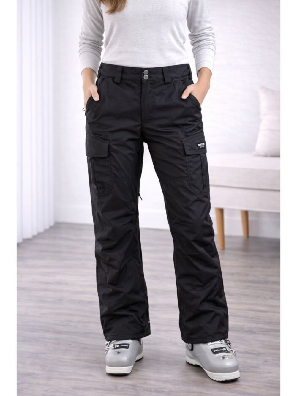 Burton Ski Pants Women M Black Snowboard Adjustable Waist Pockets 2021